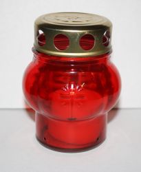 Лампада стекляная с крестиком